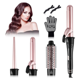 4-in-1 Curling Iron Set with Interchangeable Ceramic Barrels (9–38 mm) NBHS