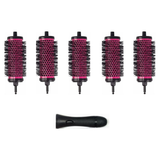Round Hair Brush Set with Detachable 5.4cm Rollers – 1 Handle + 5 Rollers for Blow-Drying & Curling NBHS