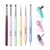 NBHS 6pcs Nail Art Brushes Set – Liner, Extension & Dotting Tools