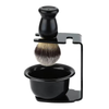 3-in-1 Shaving Brush Set with Soap Bowl and Stand Holder