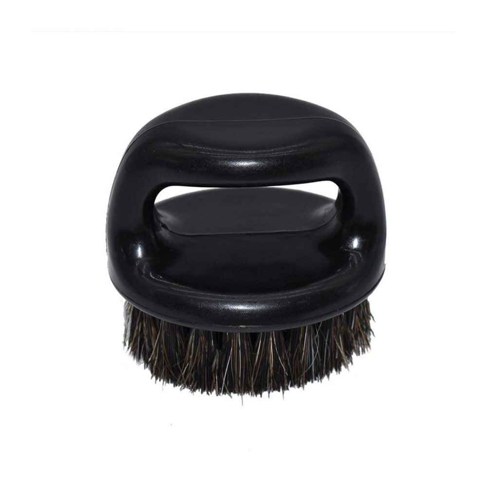 Round Handle Boar Bristle Beard Brush – Black