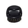 Round Handle Boar Bristle Beard Brush – Black Finger Brush