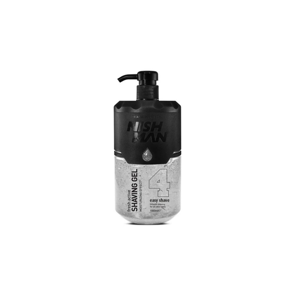 Nish Man Shaving Gel With Pump Clear 1000ml