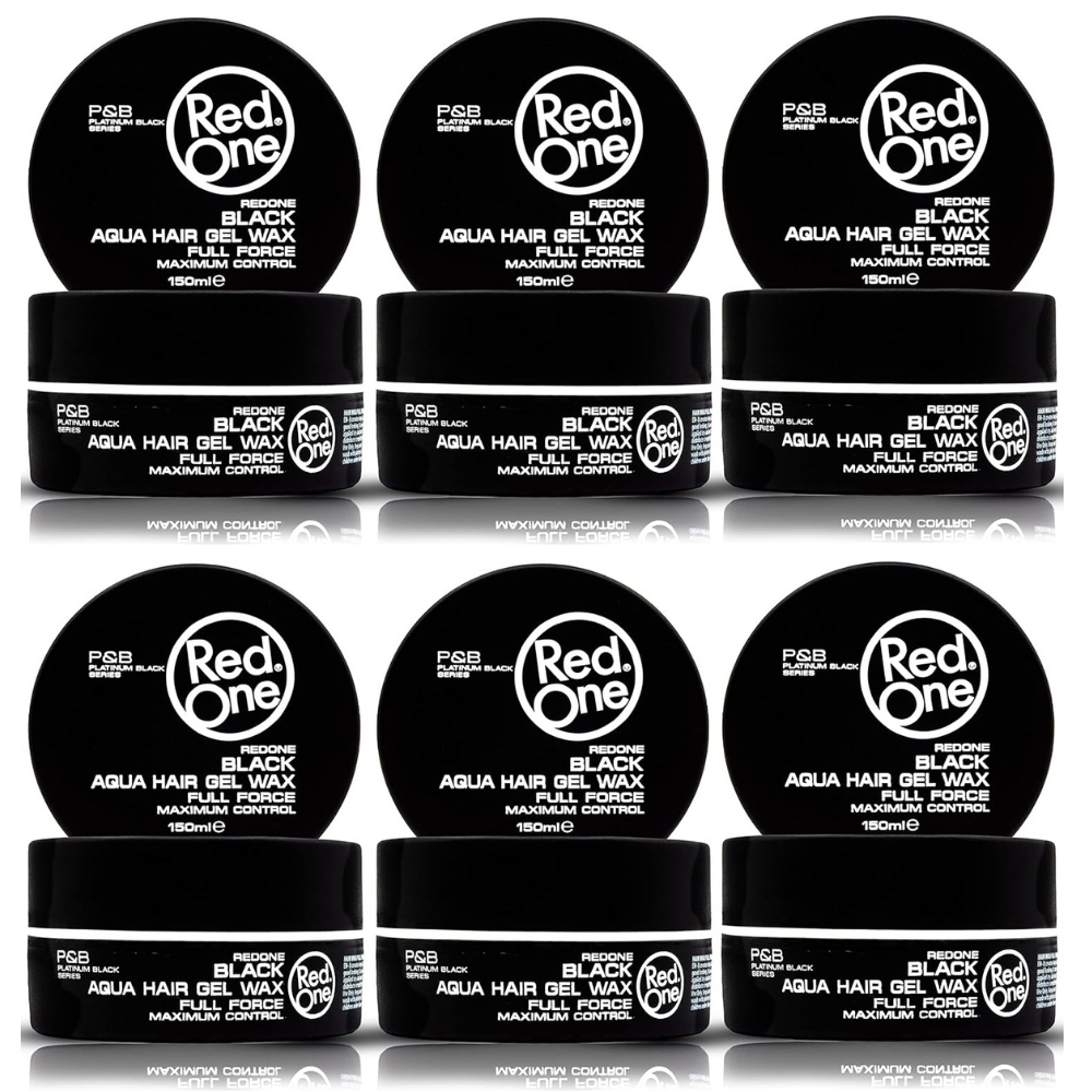 6x RedOne Black Hairstyling Wax full force Red One 150ml