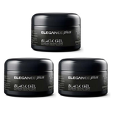 3x Elegance Hair Color Wax Gel - Black