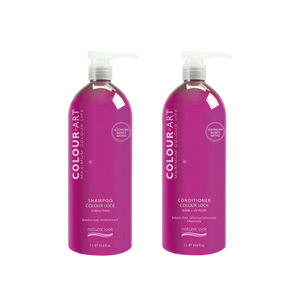 Natural Look Colour Art Lock Shampoo&Conditioner 1L Bundle