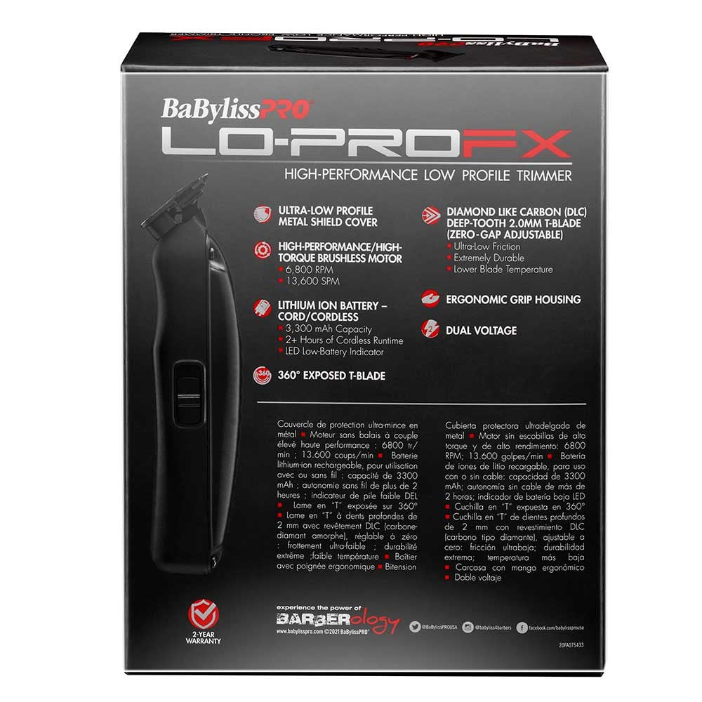 BaBylissPRO LoPROFX High Performance Low Profile Hair Cutting Trimmer