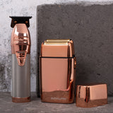 BaBylissPRO Duo Rose Gold Foil Shaver & Barber Trimmer Set