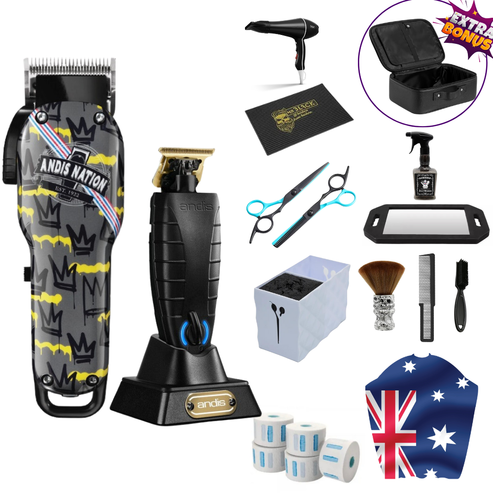 Andis GTX Trimmer And US Pro Trimmer Barber Starter Set