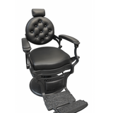 Full Black Barber Chair - Premium Hydraulic Model (7-Year Warranty)
