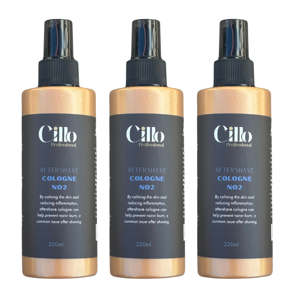 3x Cillo Aftershave Cologne Spray Bottle After Shave No.2 220ml