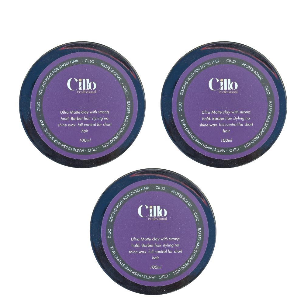 3x Cillo 95g Value Pack Matte Styling Wax Hair Style Wax