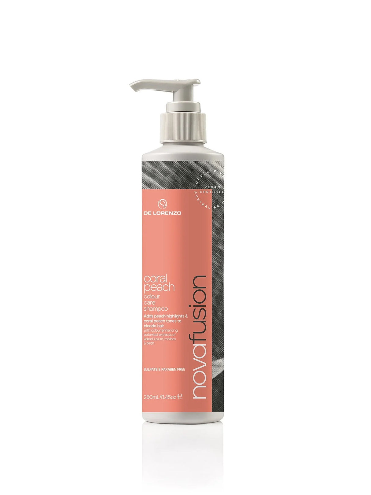 De Lorenzo Novafusion Colour Care Shampoo Delorenzo Coral Peach 250ml
