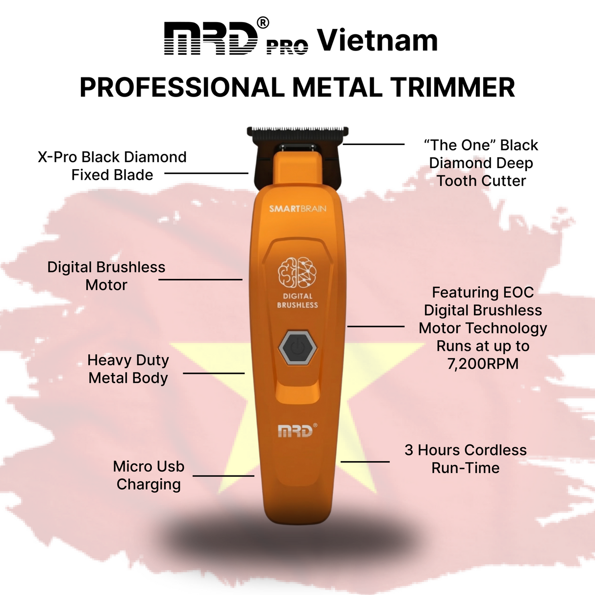 MRD SmartBrain Trimmer Orange – Zero Gap Detail Trimmer