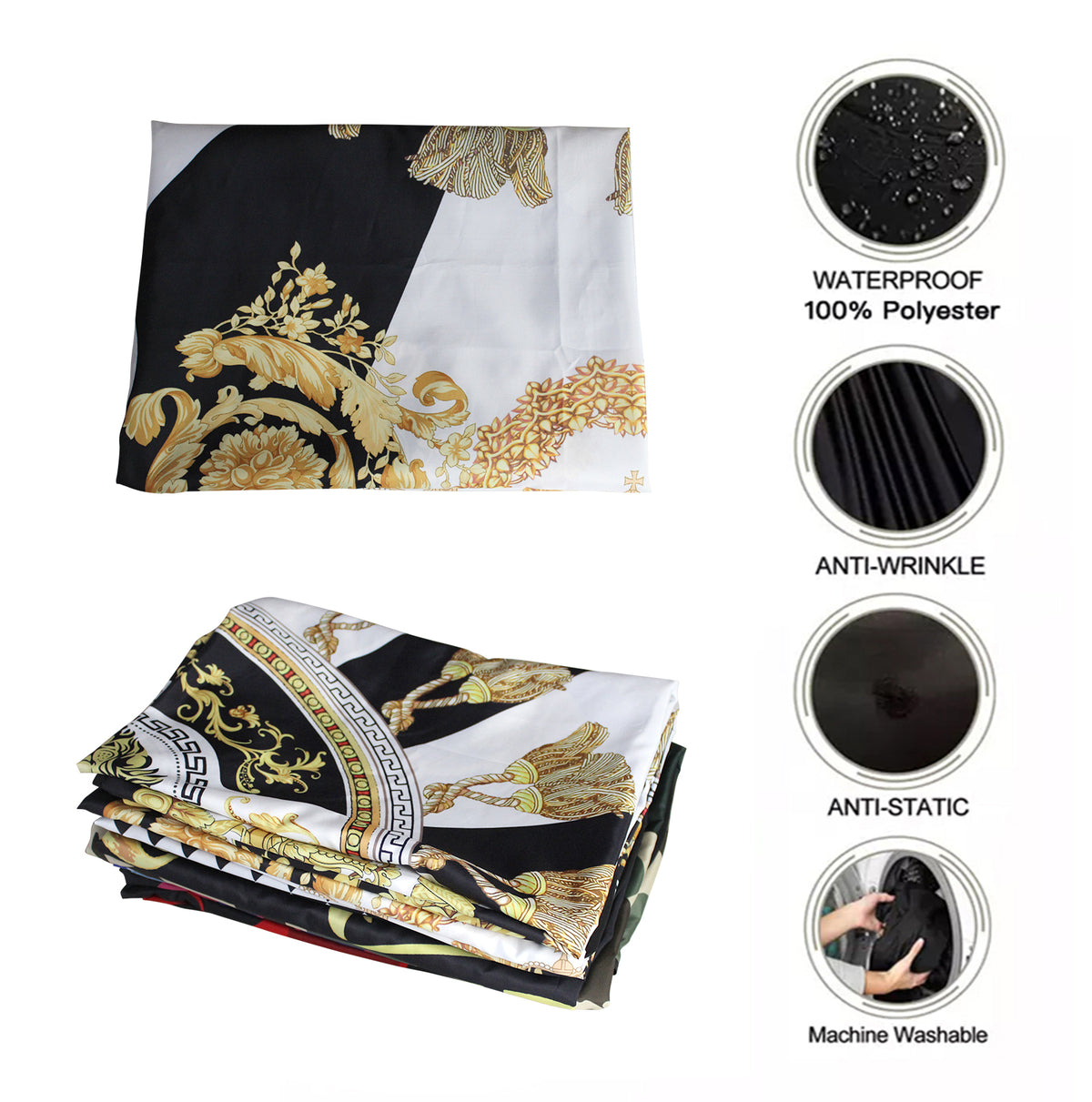 Cillo Professional Cutting Cape – Yellow Stripe Barber Lion Design