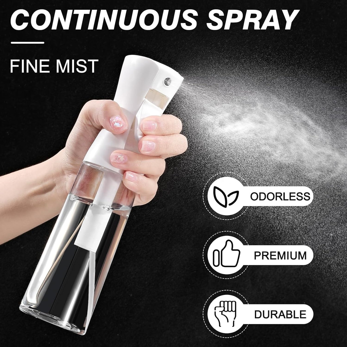 Water Spray Master Bottle - White 300ml Barber Tools