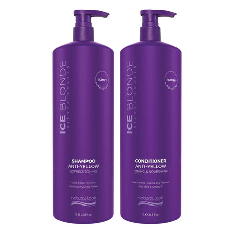Natural Look Silver Screen Ice Blonde Shampoo & Conditioner 1L