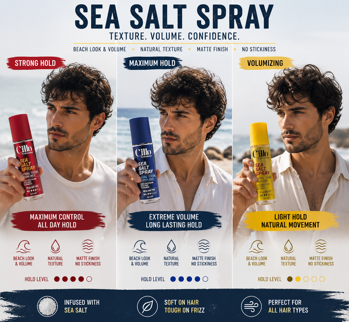 Sea Salt Volumising Texturising Spray - 200ml
