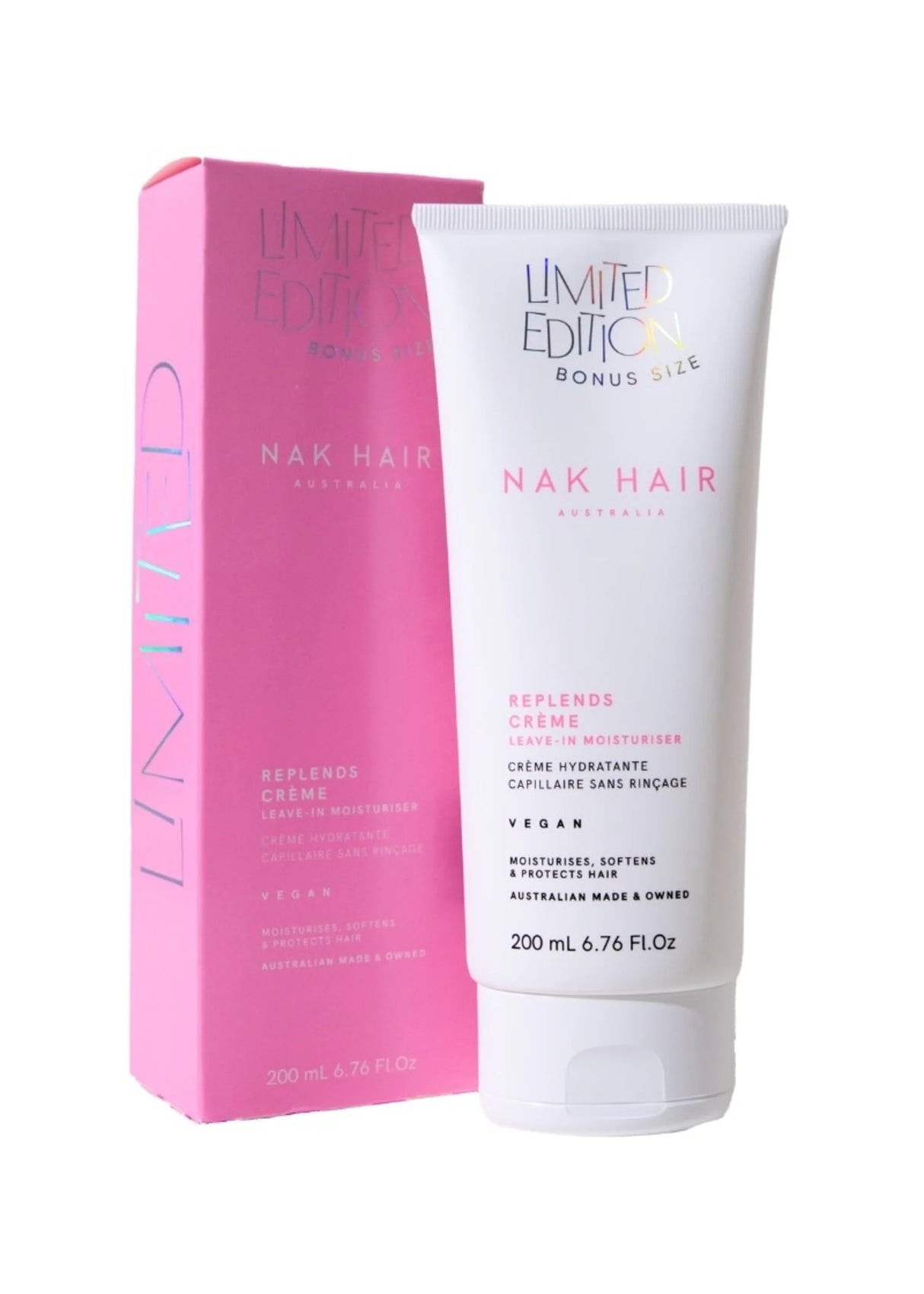 Nak Hair Replends Creme Leave in Moisturiser 200ml Bonus Size