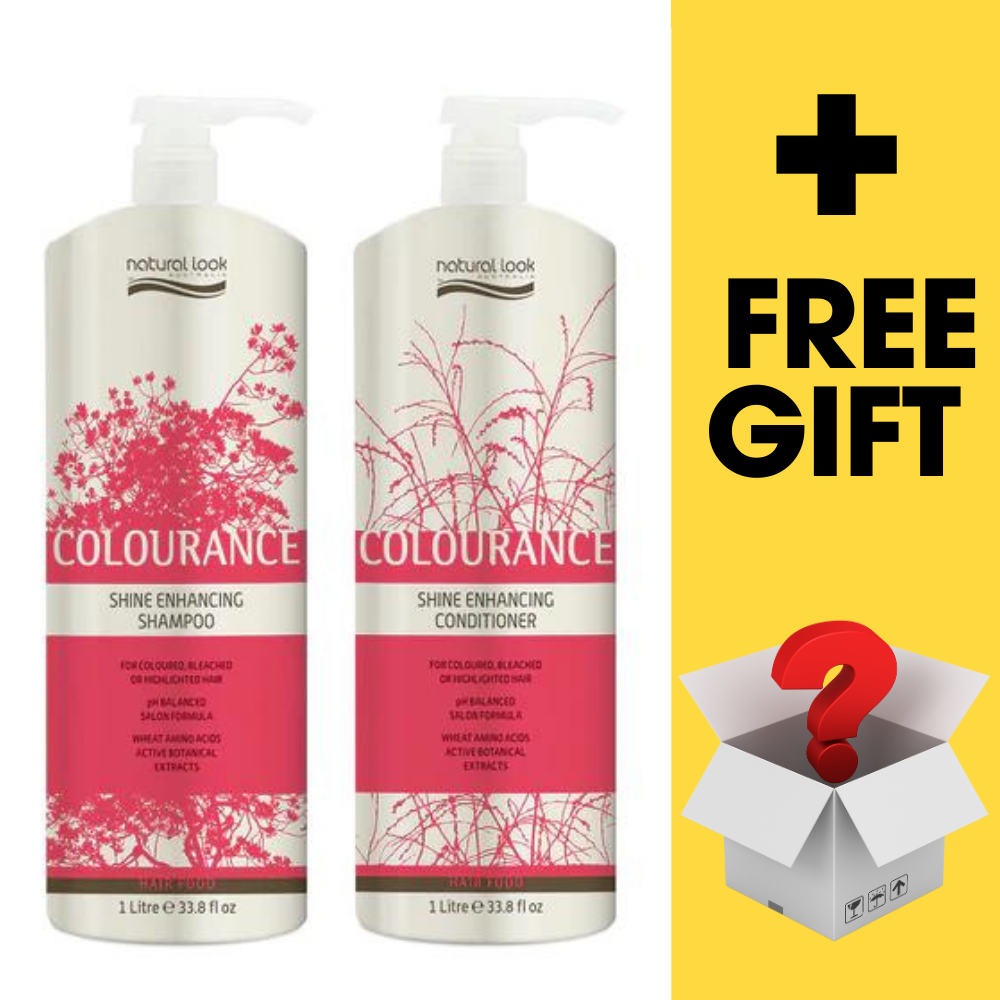 Natural Look Colourance Shine Enhancing Shampoo & Conditioner 1000ml + Free Hair Products