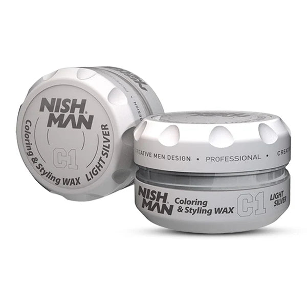 Nish Man Coloring & Styling Wax Light Silver C1 150ml