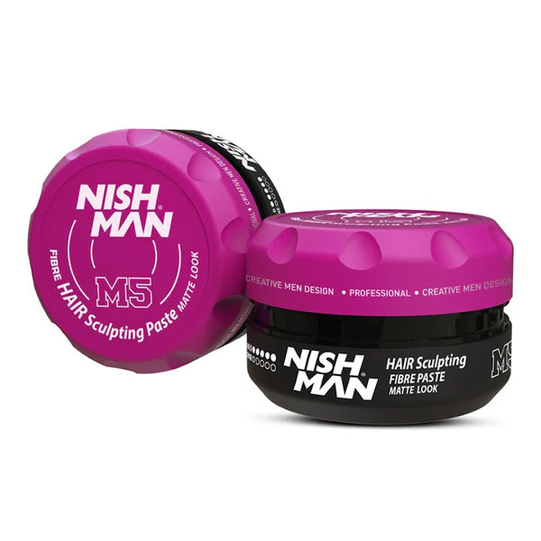 Nish Man Fibre Hair Sculpting Matte Look Wax M5 Series 100ml