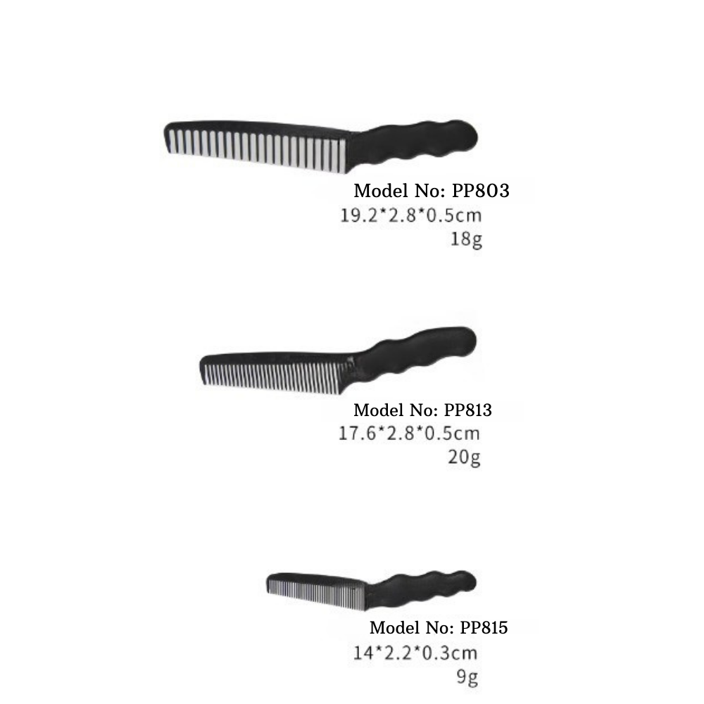 Carbon Comb Cutting Hair Professional Black - PP803