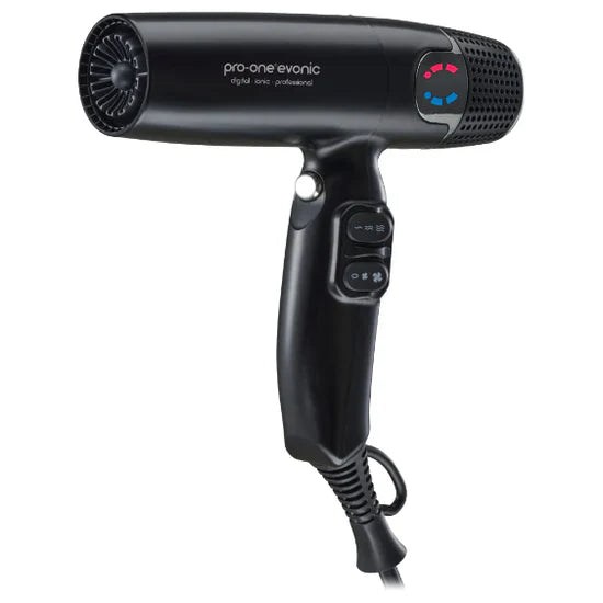 PRO-ONE Evonic Hair Dryer Black – 110,000 RPM Ultra-Light Professional