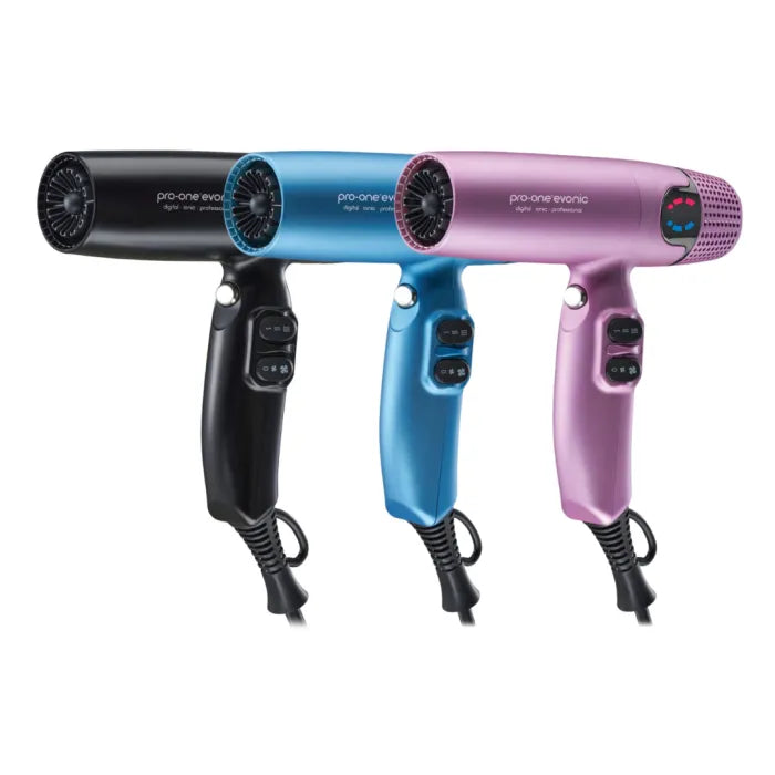 PRO-ONE Evonic Hair Dryer Black – 110,000 RPM Ultra-Light Professional
