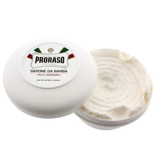 Proraso Green Tea & Oatmeal Sensitive Shaving Soap 150ML Mens Shaving