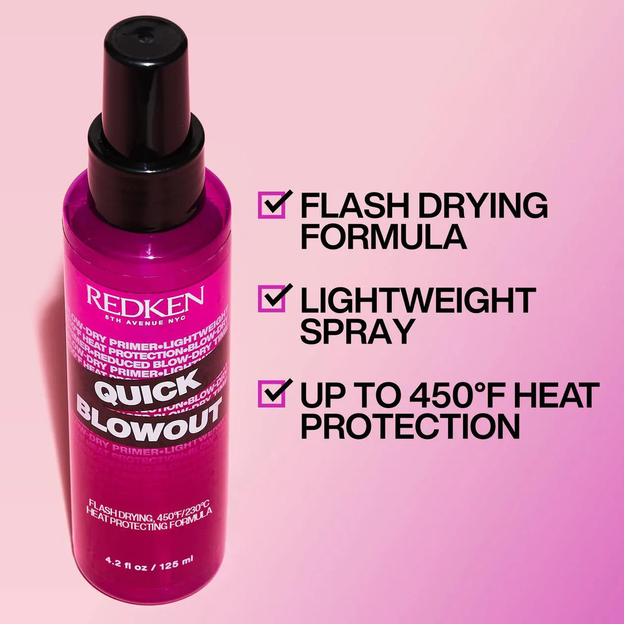 Redken Quick Blowout Lightweight Blow Dry Primer Spray 125ml