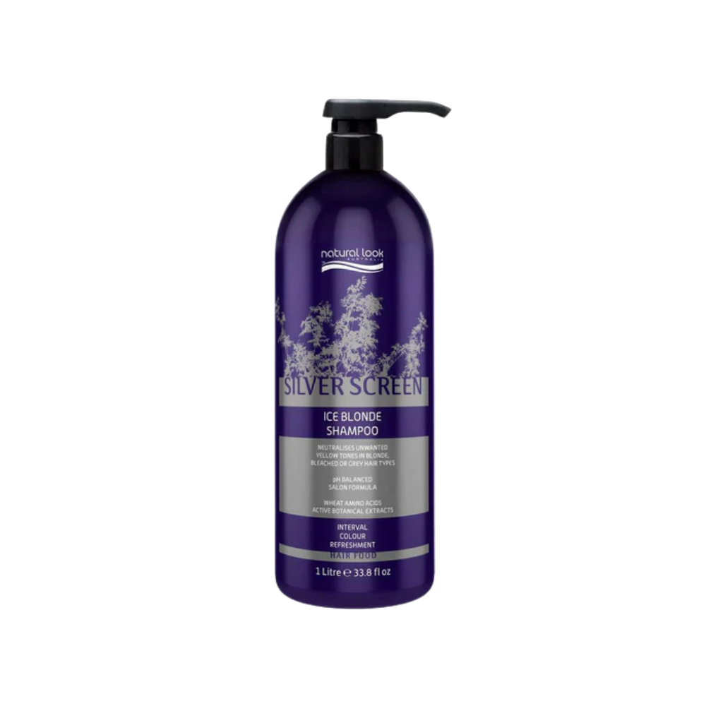 Natural Look Silver Screen Ice Blonde Shampoo&Conditioner 1L&Repair Serum&Detangler&Smooth Ends