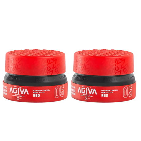 3x Agiva Styling Aqua Wax 05 Mega Strong 155ml - Red