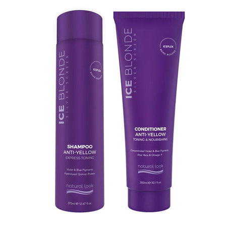 Natural Look Silver Screen Ice Blonde Shampoo 375 ML Silver & Yellow & Purple Shampoo