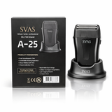 SVAS Double Foil Electric Shaver For Men - Cordless Black DLC Blades