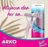 Arko Soft Touch Women’s Razor 2Pack – Smooth & Gentle Shave