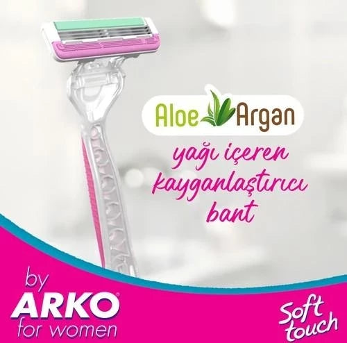 Arko Soft Touch Women’s Razor 2Pack – Smooth & Gentle Shave