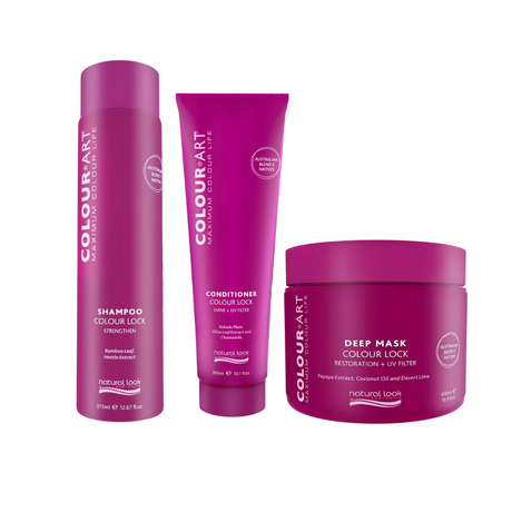 Natural Look Colour Art Colour Lock Shampoo 375ML&Conditioner 300ML&Deep Mask&Detangler&Shine Spritz&Ends Therapy