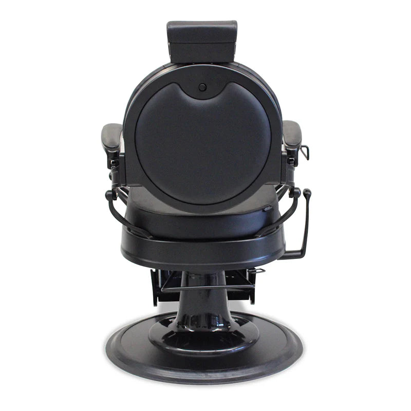Full Black Barber Chair - Premium Hydraulic Model (7-Year Warranty)