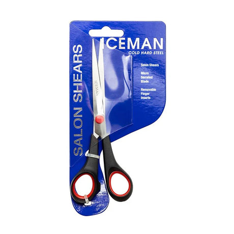 ICEMAN Black Plastic Handle 6 inch Professional Hair Scissors
