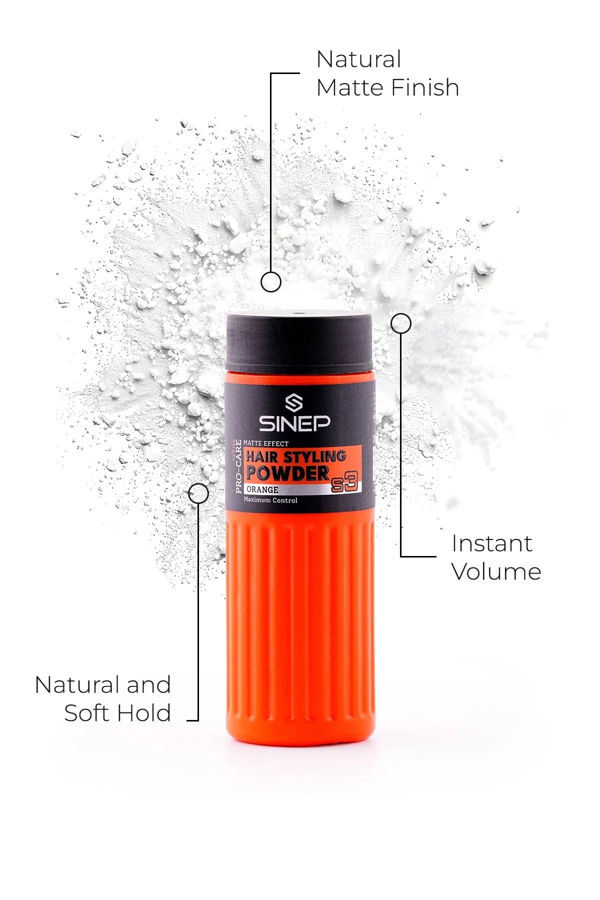 SINEP Orange Hair Styling Powder Strong Hold Volumizing Powder Wax 20g