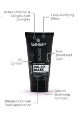 SINEP Peel Off Black Mask 150ml Charcoal & Salicylic Acid Face Mask