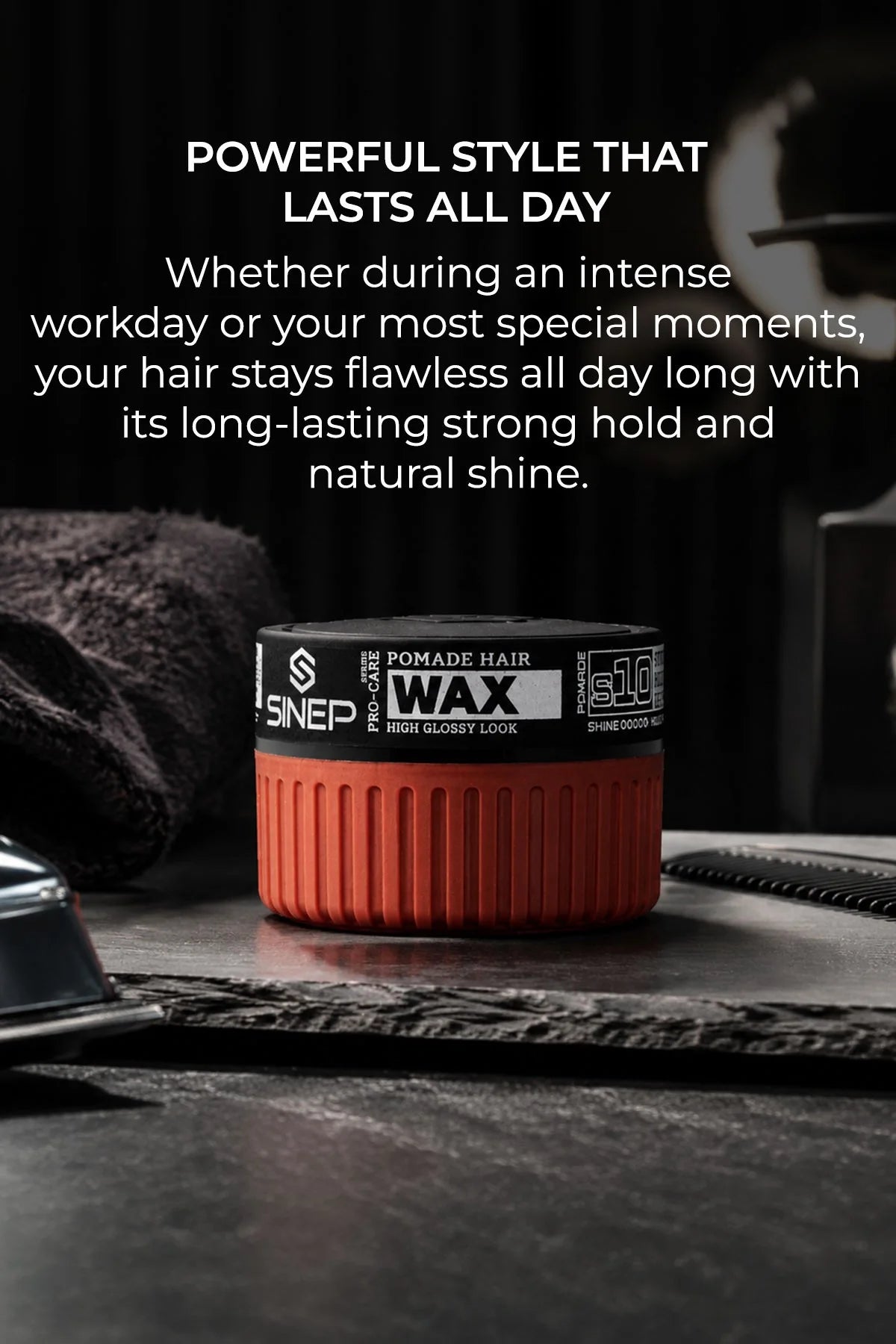 SINEP Pomade Hair Wax 150ml Strong Hold Natural Shine Hair Styling Wax