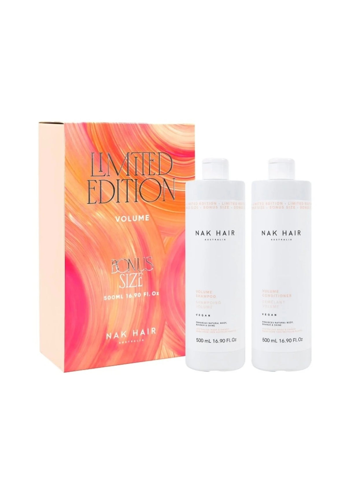 Nak Hair Volume Shampoo & Conditioner 500ml Duo