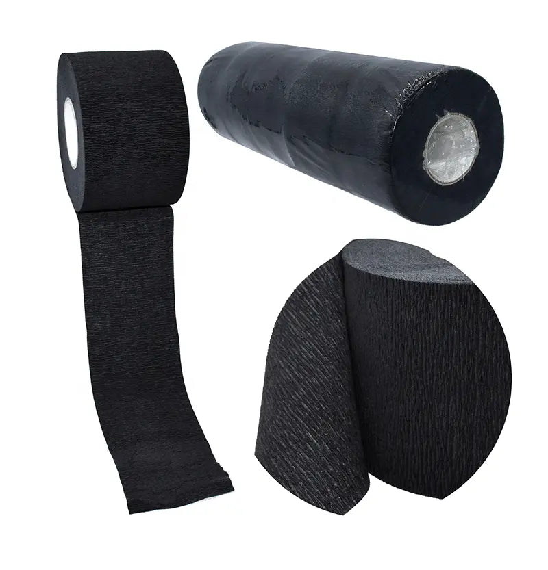 Barber Neck Rolls Paper Barber Disposable Strips 5 pack Black