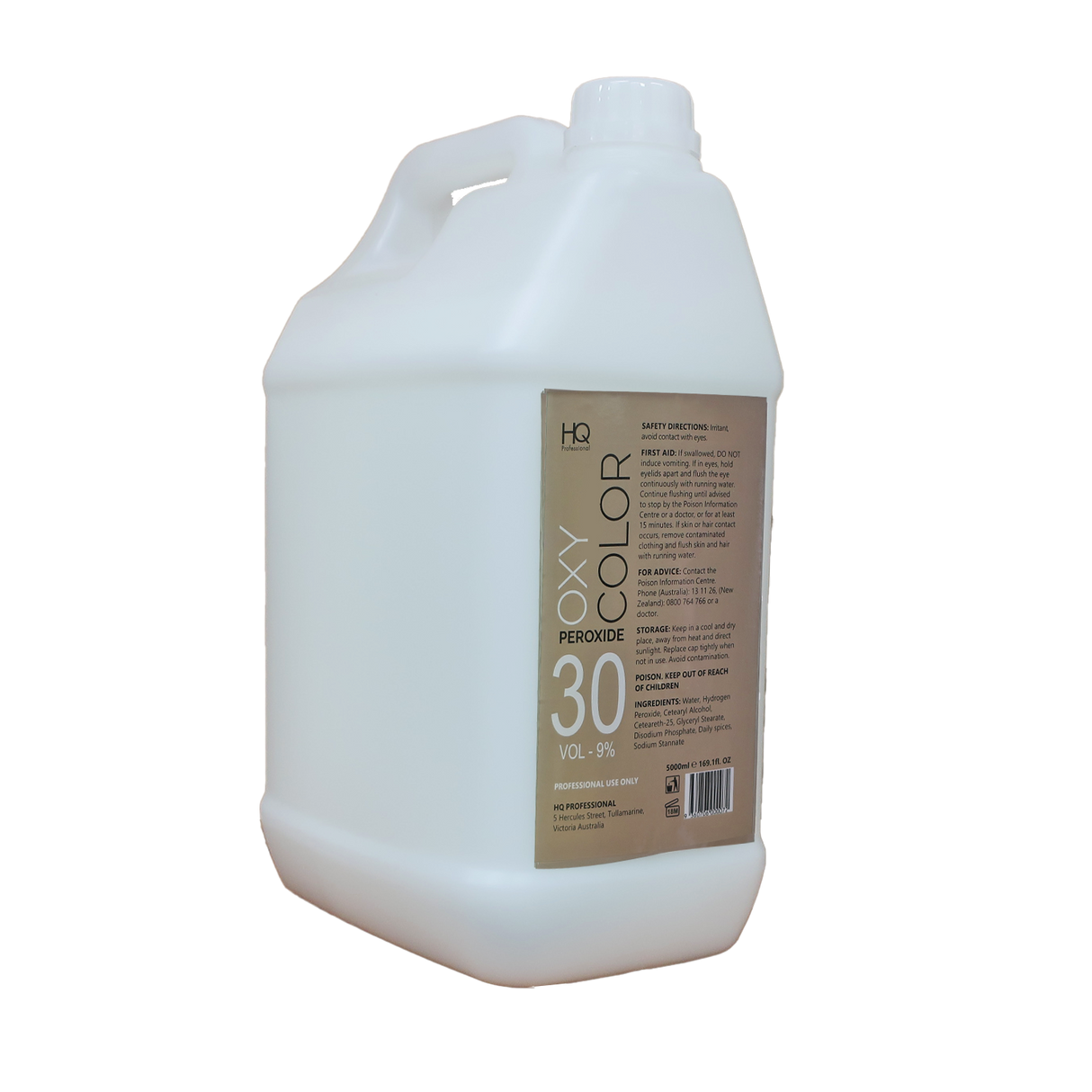 HQ Professional Oxy Color Peroxide 5L 30 Vol – Cream Developer
