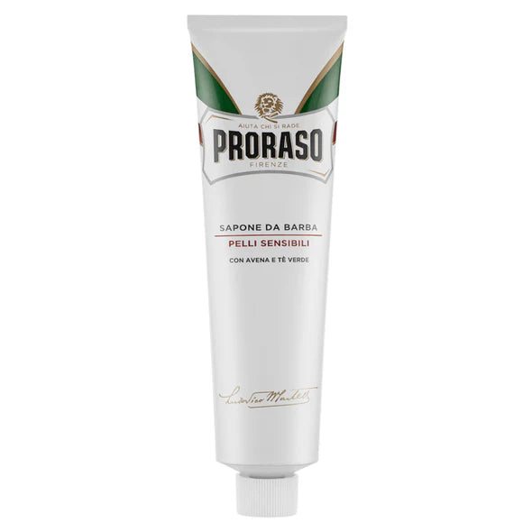 Proraso Green Tea & Oatmeal Shaving Cream Tube 150Ml Sensitive Skin