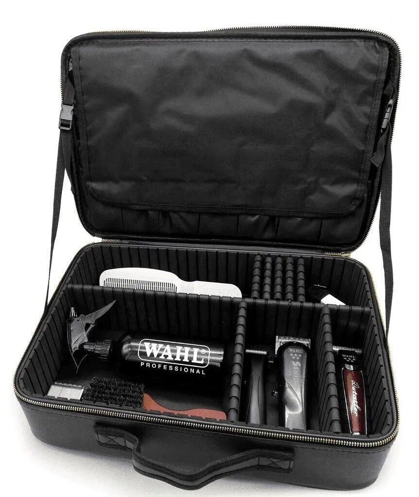 Wahl Black and Gold Barber Tools Carry Bag -Travel Case
