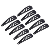 Black Hair Clips Metal Snap Barrettes