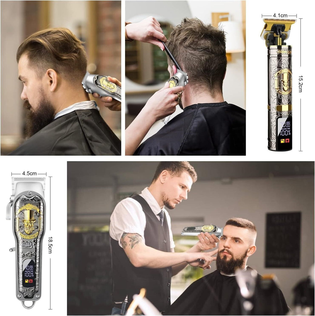 Professional Hair Clippers for Men- Barber Home Using Clipper Set